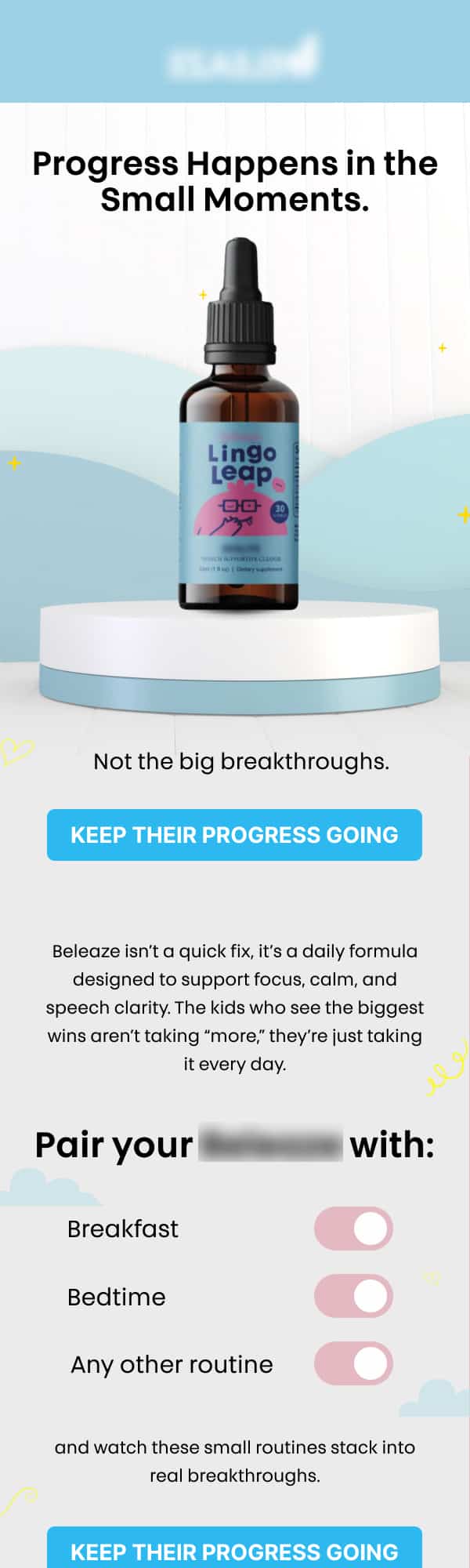 Diseño de email marketing para marca de suplementación