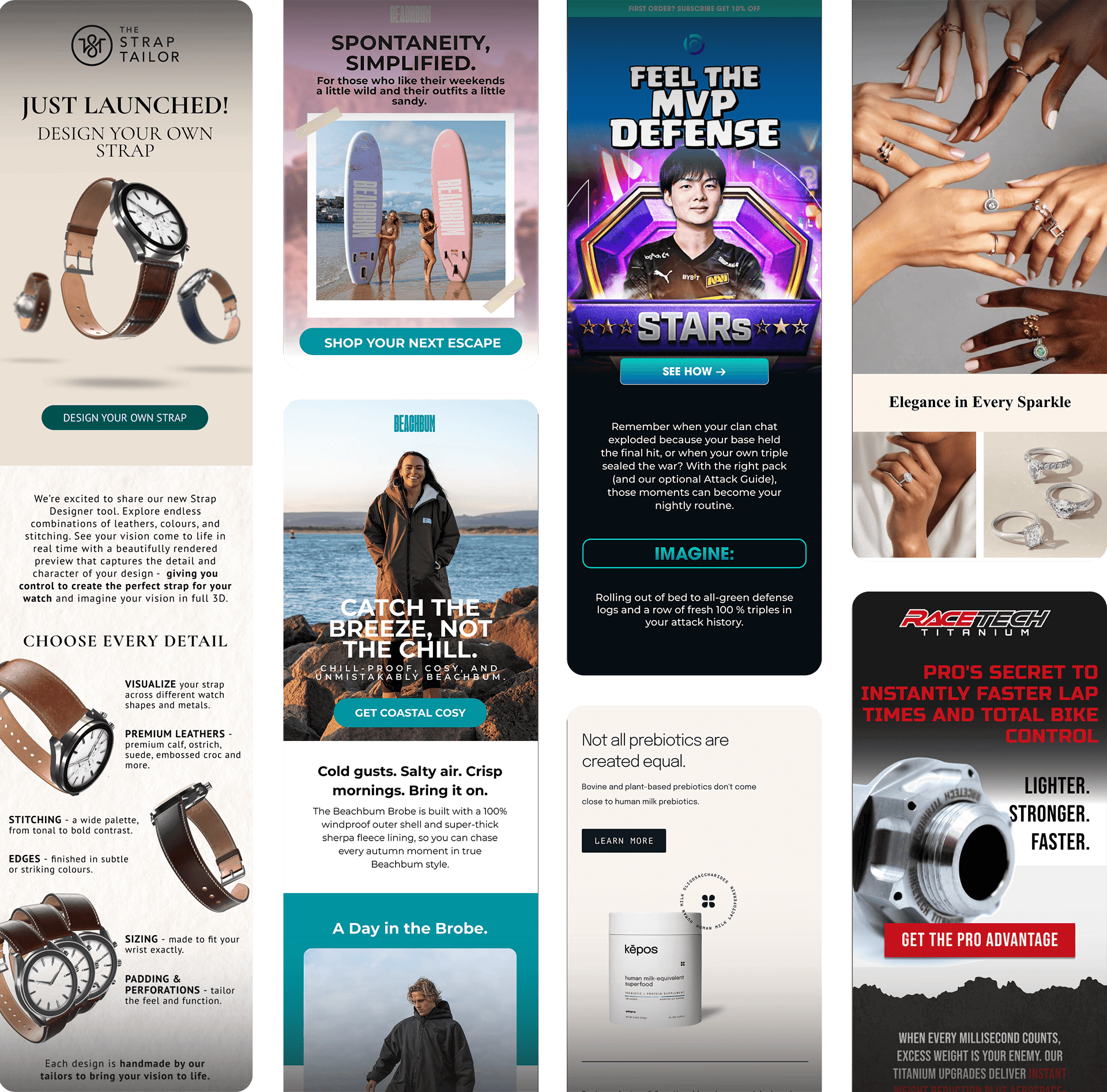 Mockup de diseños de email para ecommerce