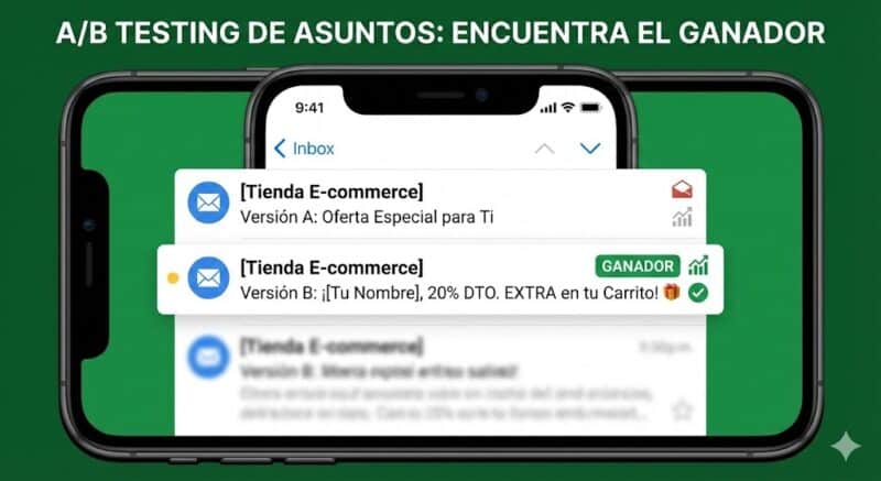 A/B test en email marketing  enla línea de asunto: primeras victorias rápidas