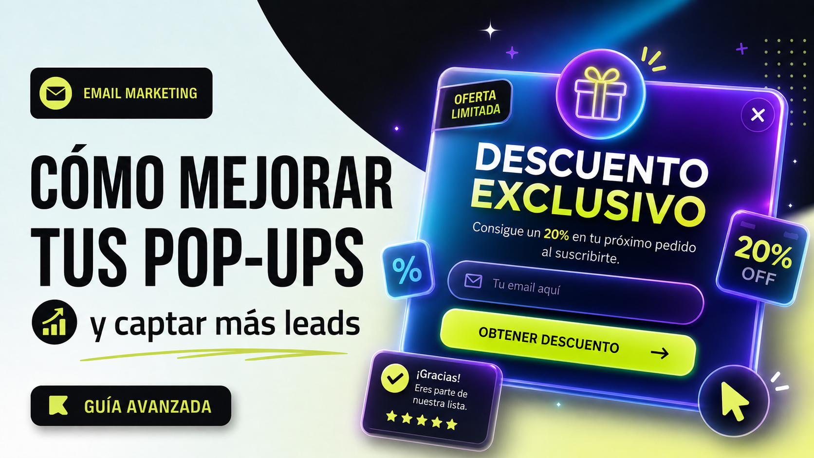 Guía Pop up Email Marketing